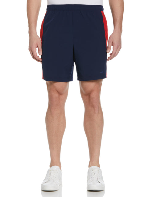 Color Blocked Pull-On Tennis Short (Peacoat) 