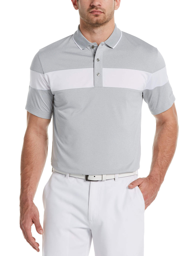 Men's Color Stacked Heather Polo With Tipped Collar Polo