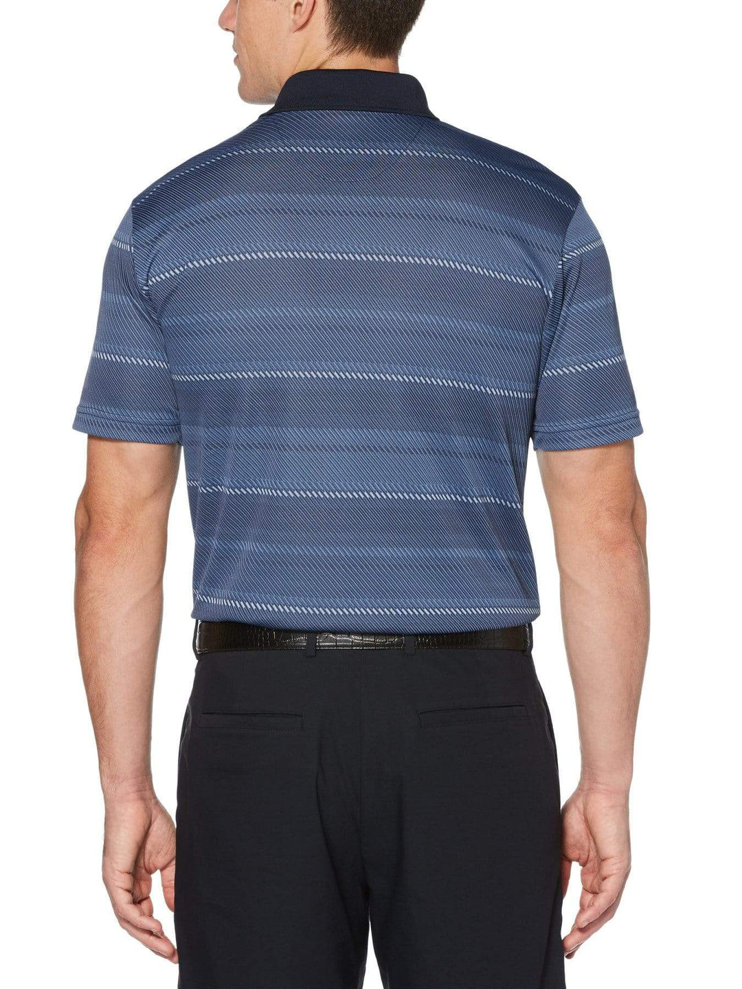 Men's Diagonal Stripe Jacquard Polo