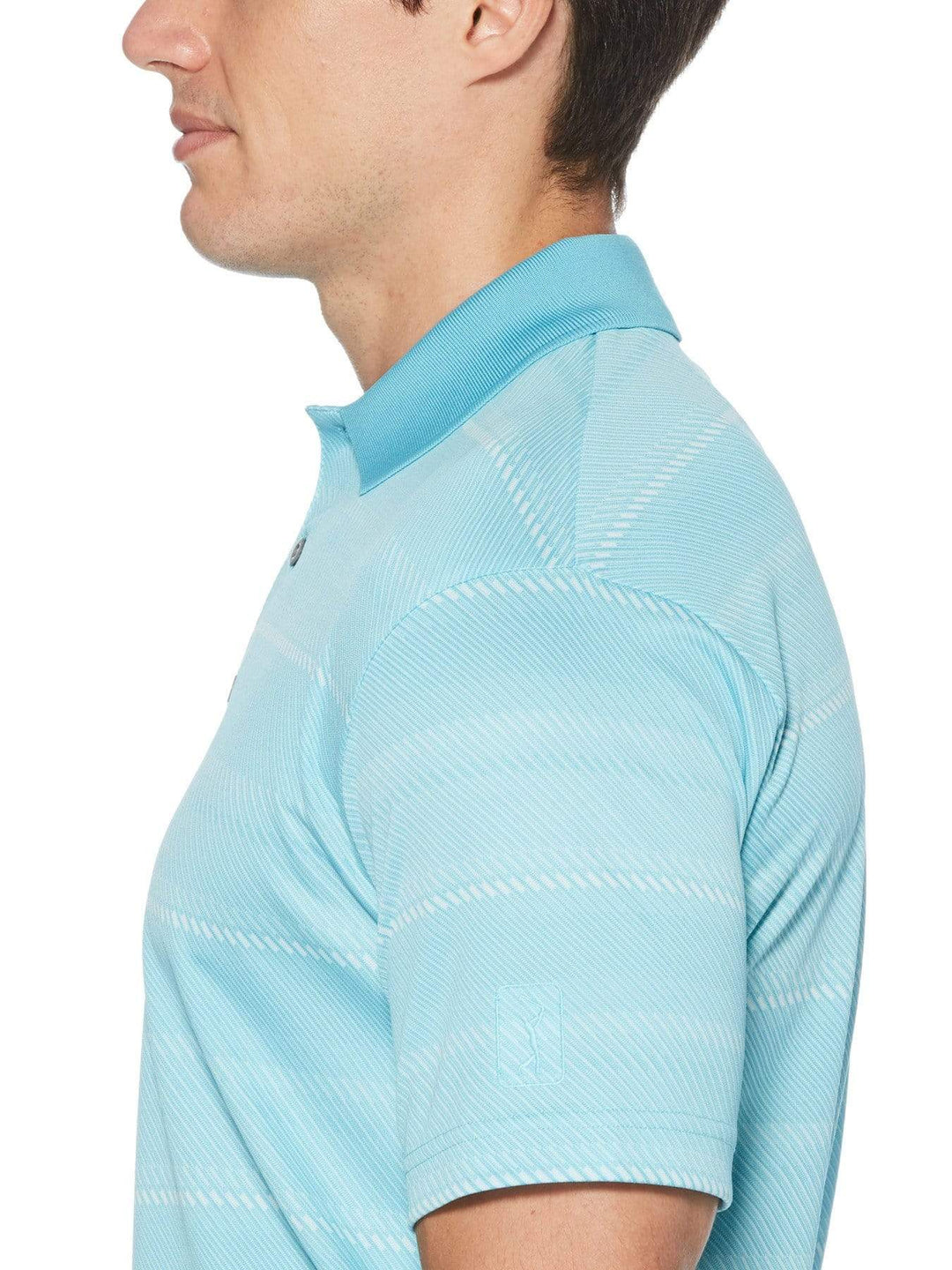 Men's Diagonal Stripe Jacquard Polo