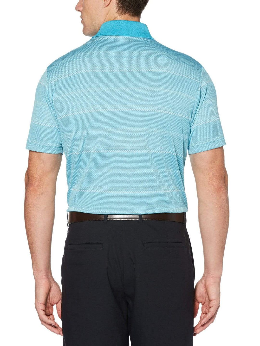 Men's Diagonal Striped Jacquard Polo