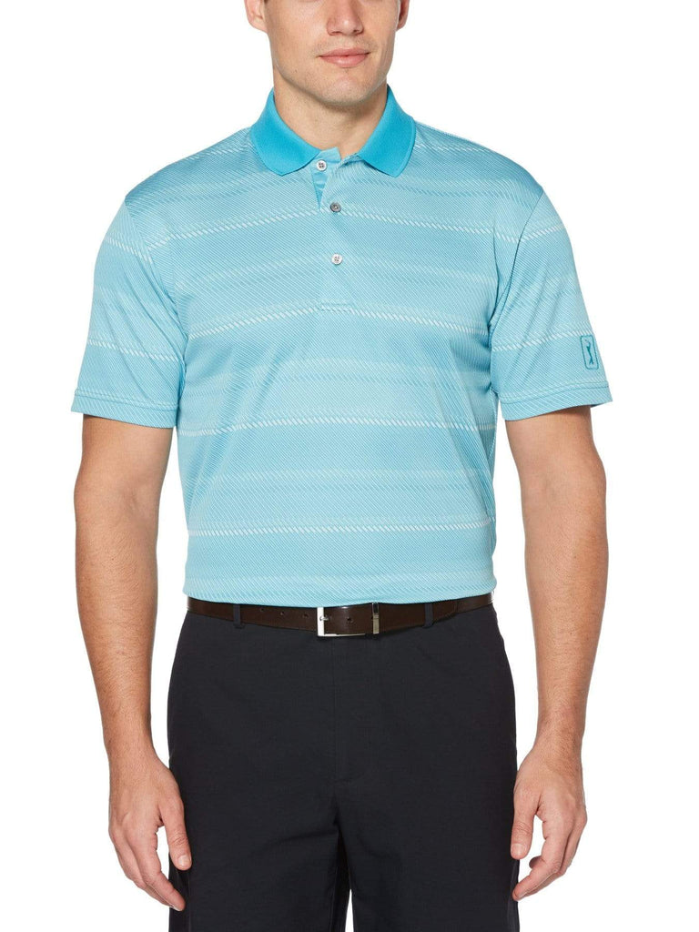 Men's Diagonal Striped Jacquard Polo