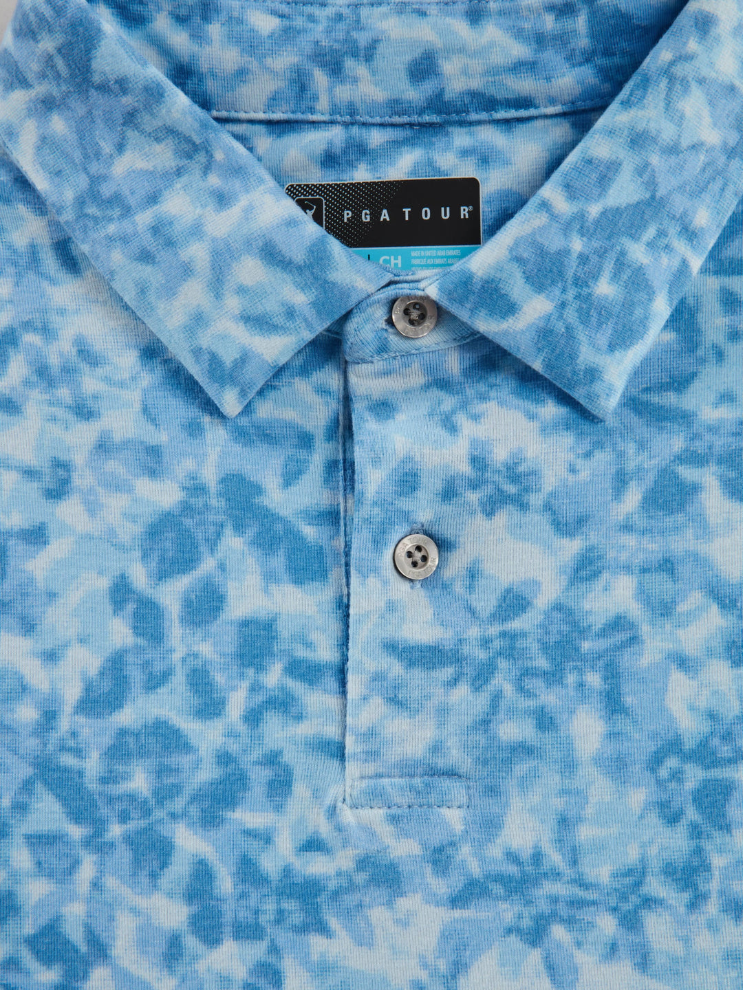 Distorted Floral Camo Print Golf Polo (Top O The Morning) 