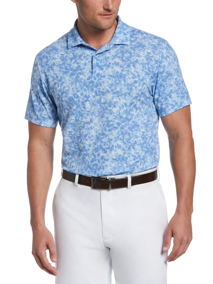 Distorted Floral Camo Print Golf Polo (Top O The Morning) 