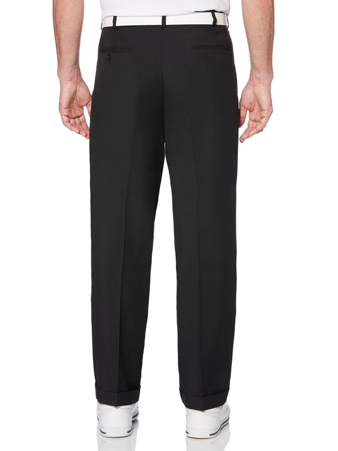 Men's Double Pleated Expandable Waistband Pant
