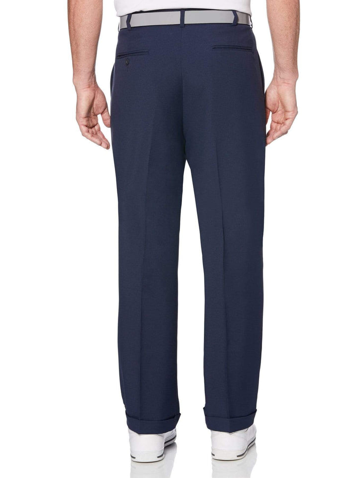 Men's Double Pleated Expandable Waistband Pant