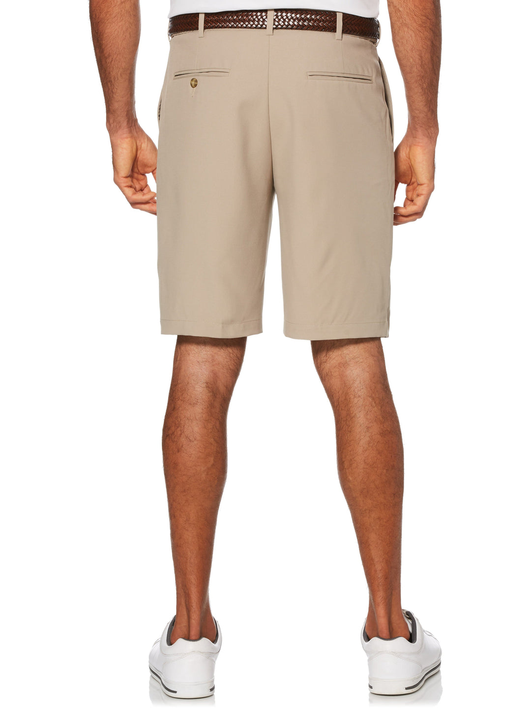 Men Khaki Short Golf Skorts PGA TOUR Men's Double Pleat Golf Short