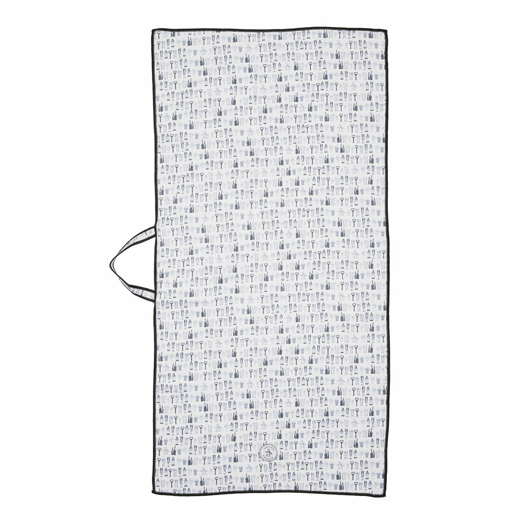 Drink Print Waffle Towel (Bright White) 