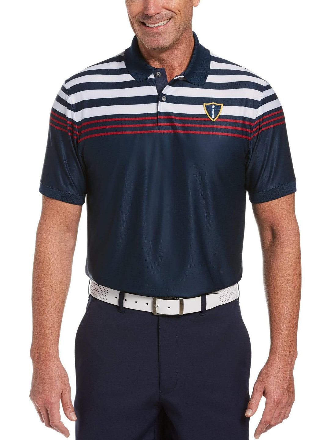 Men's Eco Chest Stripe Golf Polo