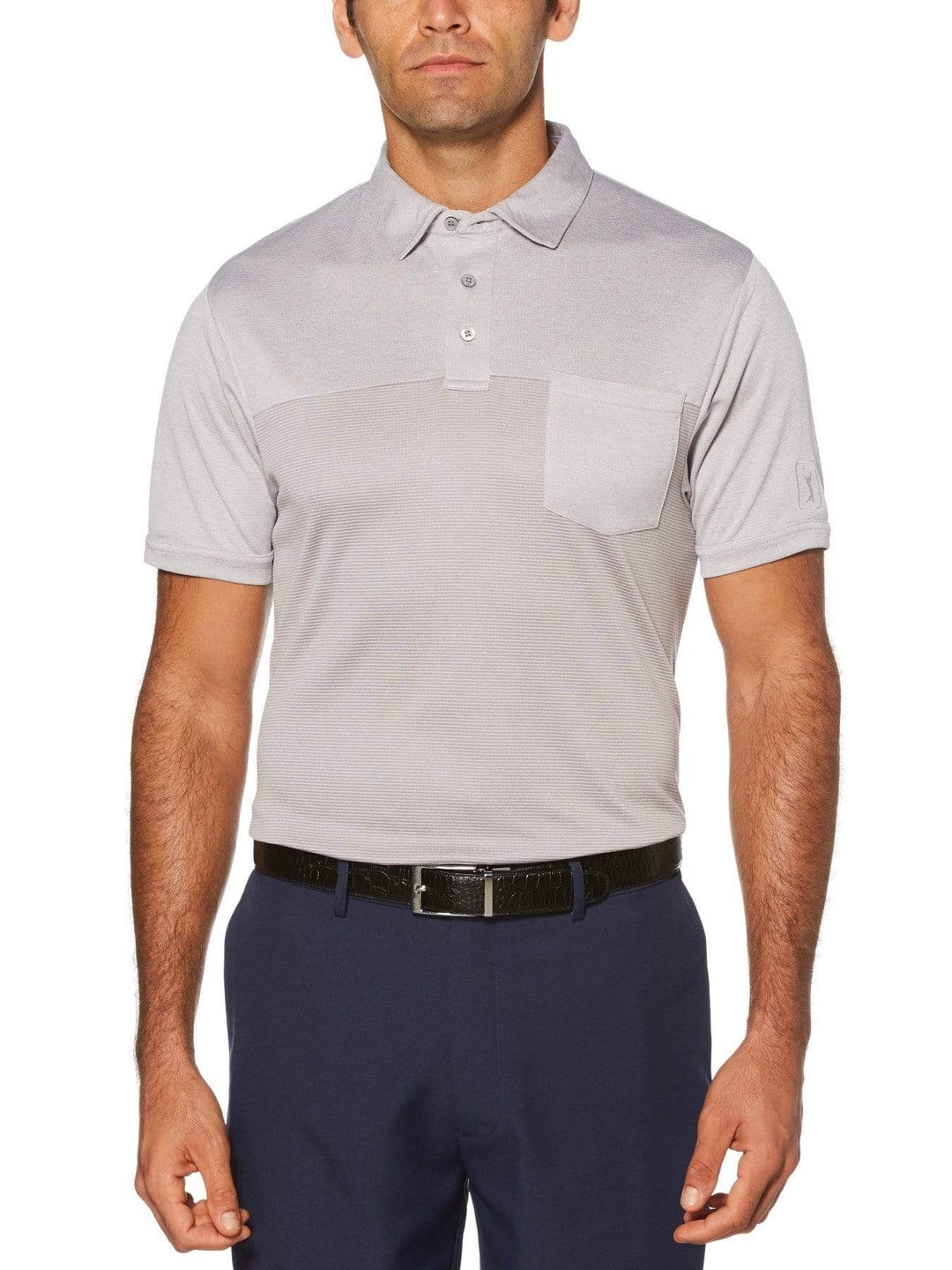 Men's End on End Air Texturized Yarn Short Sleeve Polo