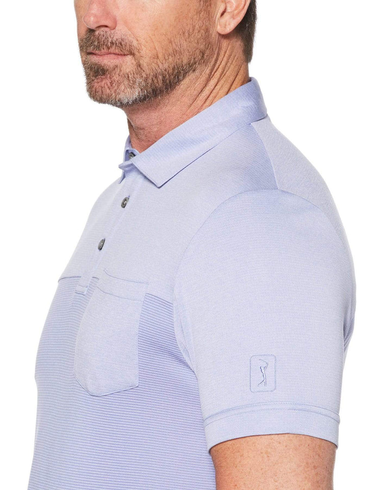 Men's End on End Air Texturized Yarn Short Sleeve Polo