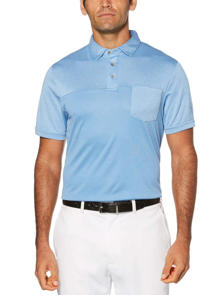 Men's End on End Air Texturized Yarn Short Sleeve Polo