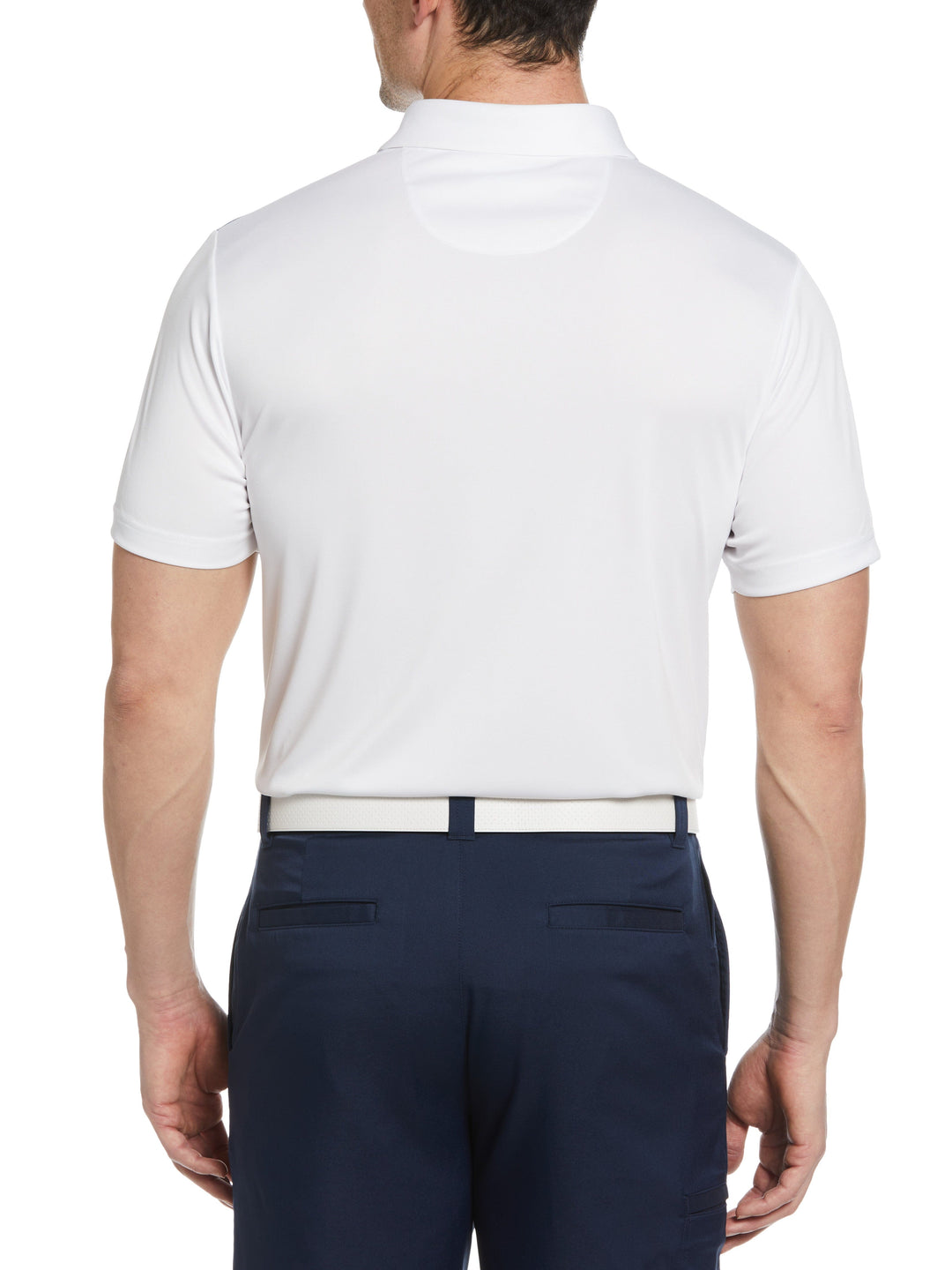 Energy Stripe Front Panel Golf Polo (Bright White) 