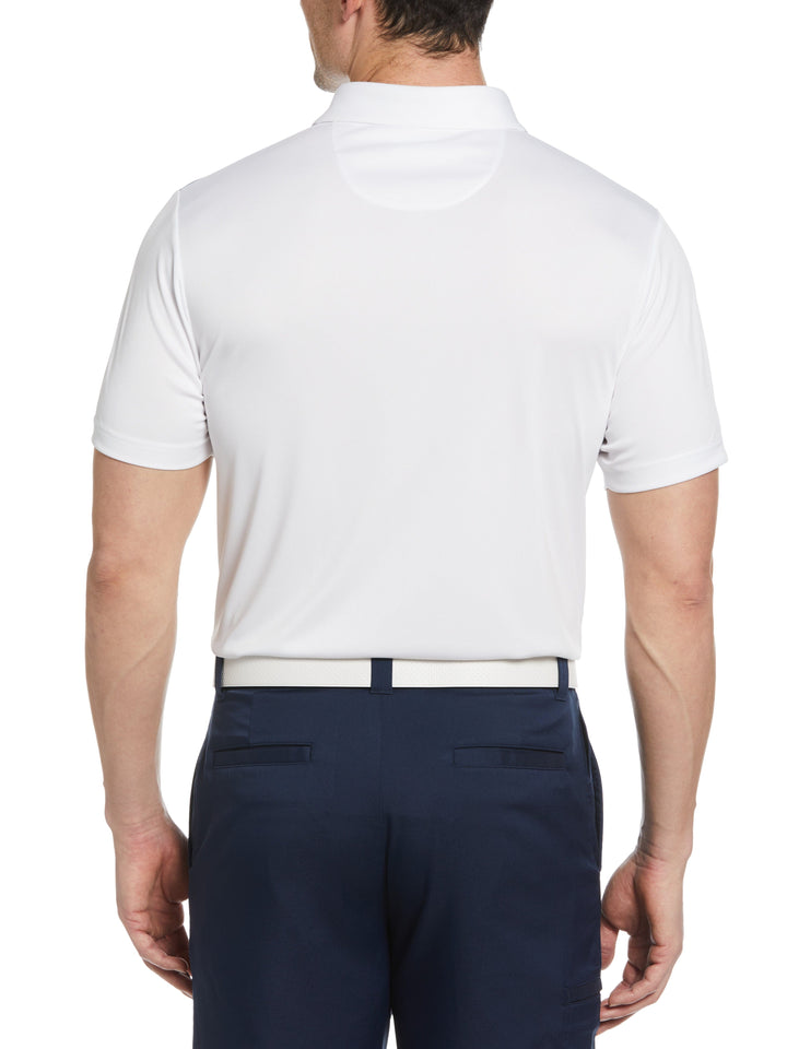 Energy Stripe Front Panel Golf Polo (Bright White) 