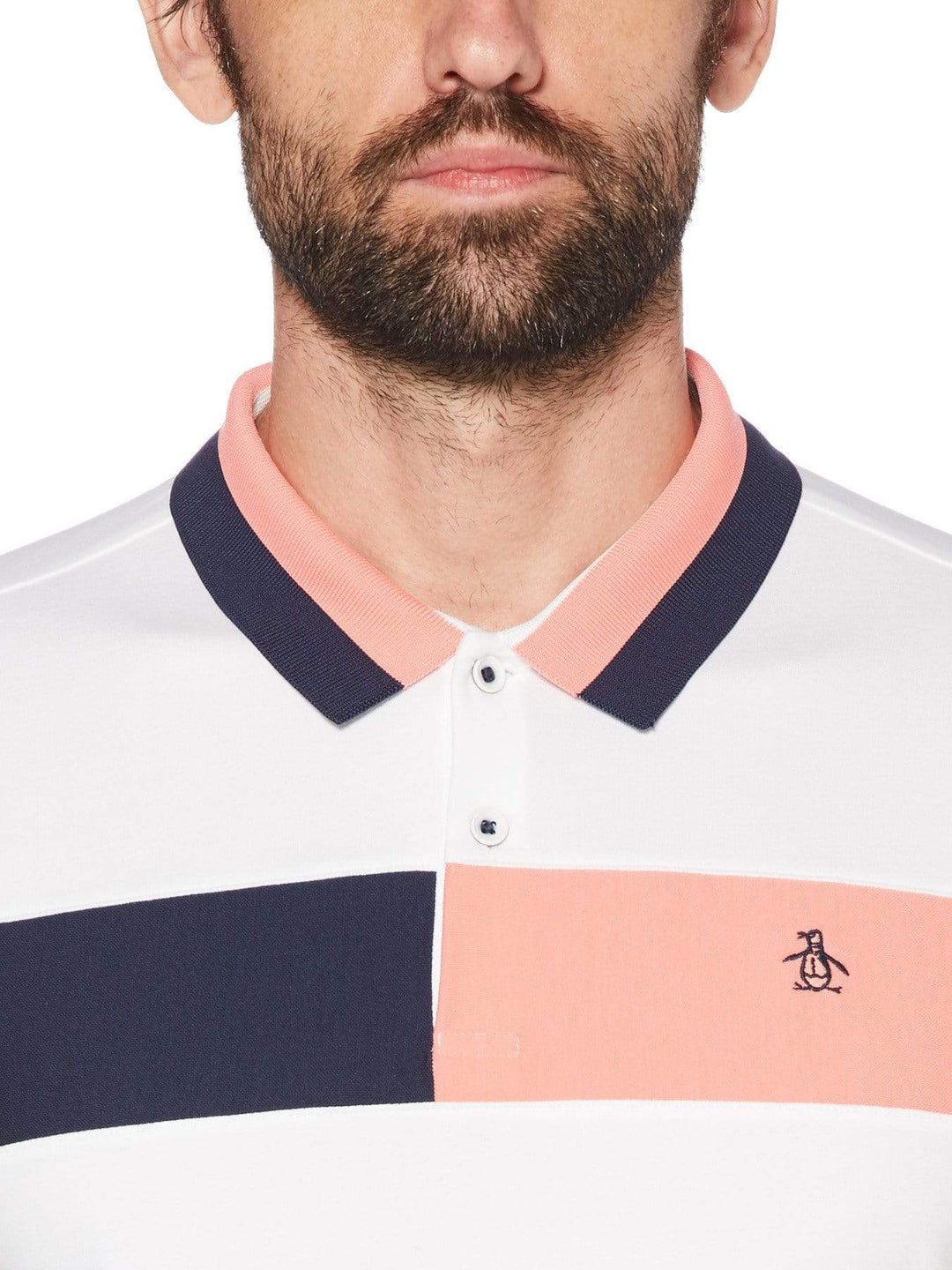 Men's Engineered Chest Stripe Golf Polo