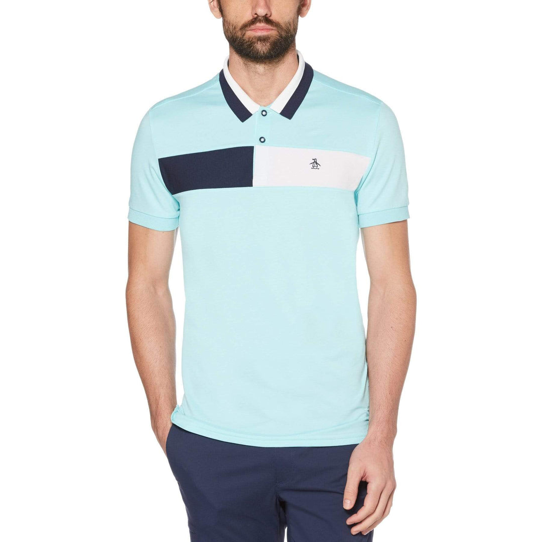 Men's Engineered Chest Stripe Golf Polo