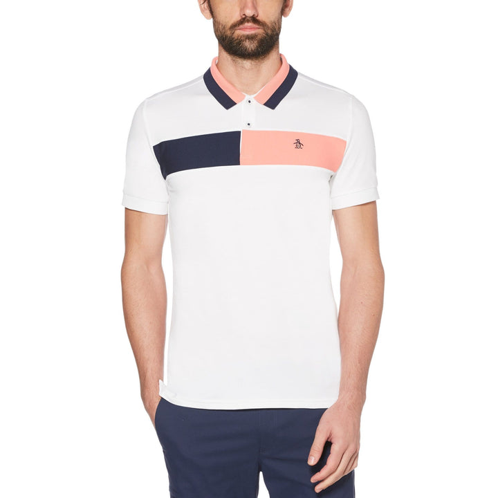 Men's Engineered Chest Stripe Golf Polo
