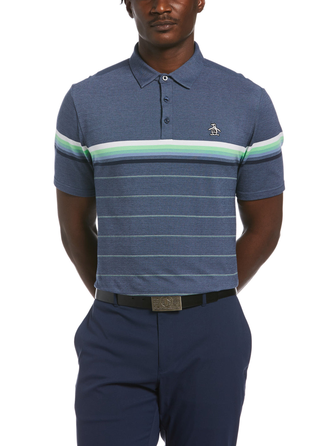 Men's Engineered Stripe Golf Polo
