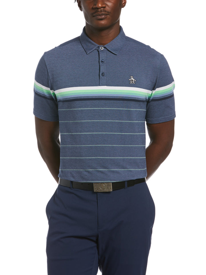 Men's Engineered Stripe Golf Polo