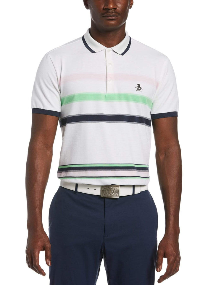 Men's Engineered Stripe Golf Polo
