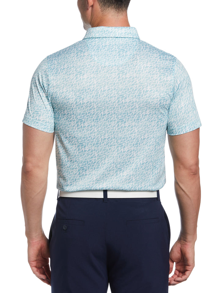 Etched Print Golf Polo (Brt Whi/Britt Bl) 