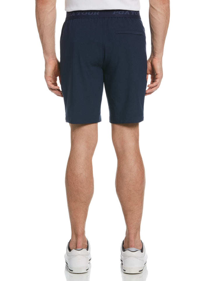 Men's Exposed Elastic Waistband Dobby Golf Short