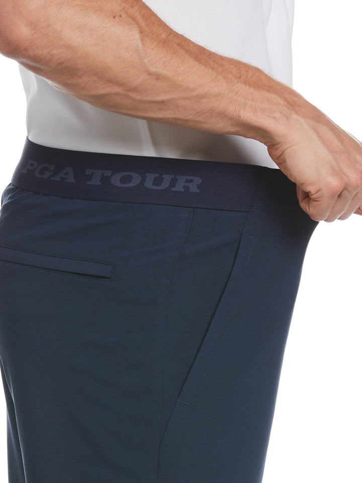 Men's Exposed Elastic Waistband Dobby Golf Short