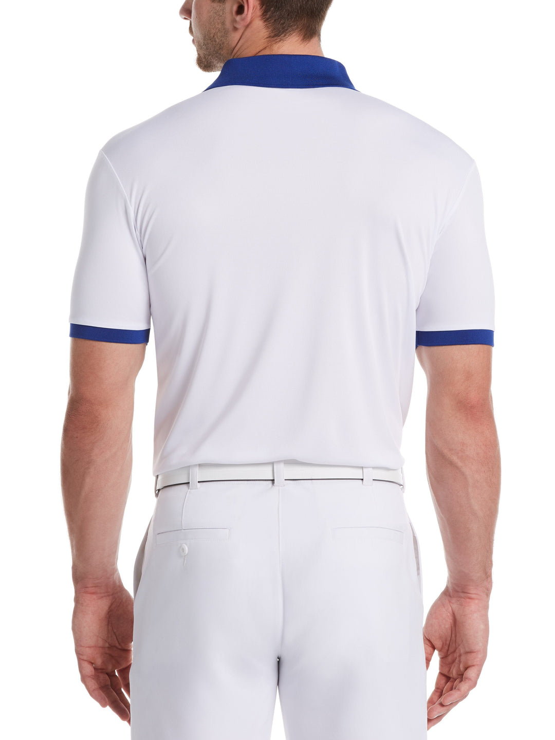 Men's Fading Argyle Chest Print Golf Polo