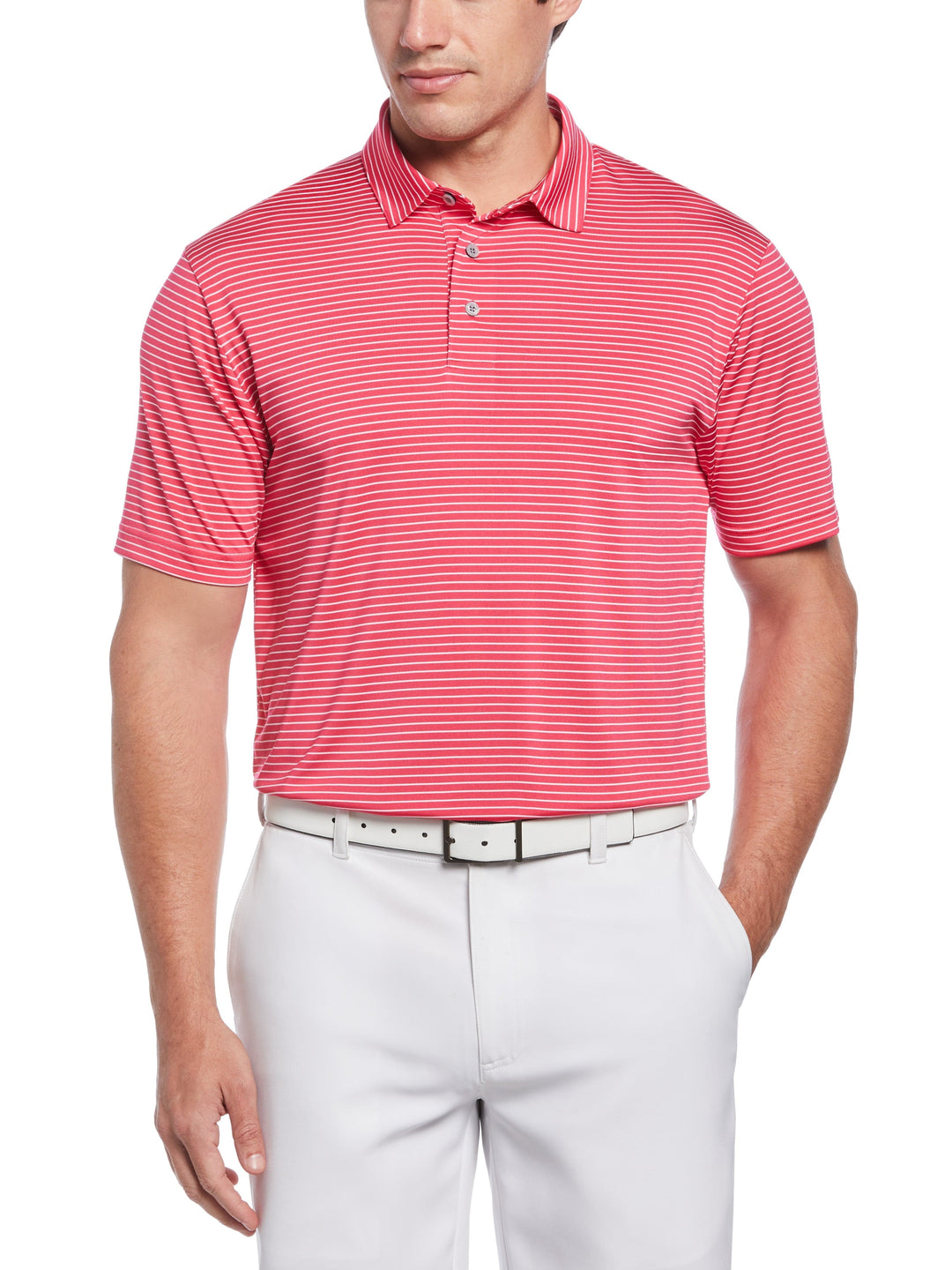 Feeder Stripe Golf Polo (Bossy Pink) 