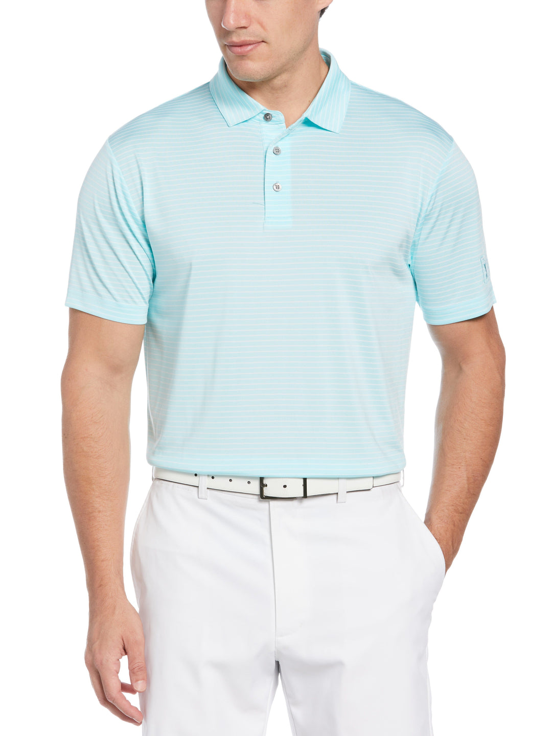Feeder Stripe Golf Polo (Tanager Turquois) 