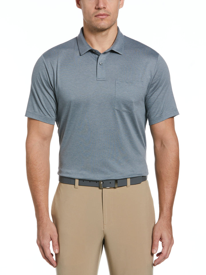 Fine Line Eco Golf Polo with Pocket (Flagstone Htr) 