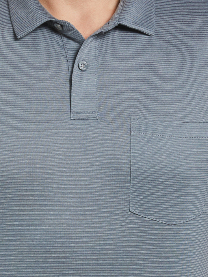 Fine Line Eco Golf Polo with Pocket (Flagstone Htr) 