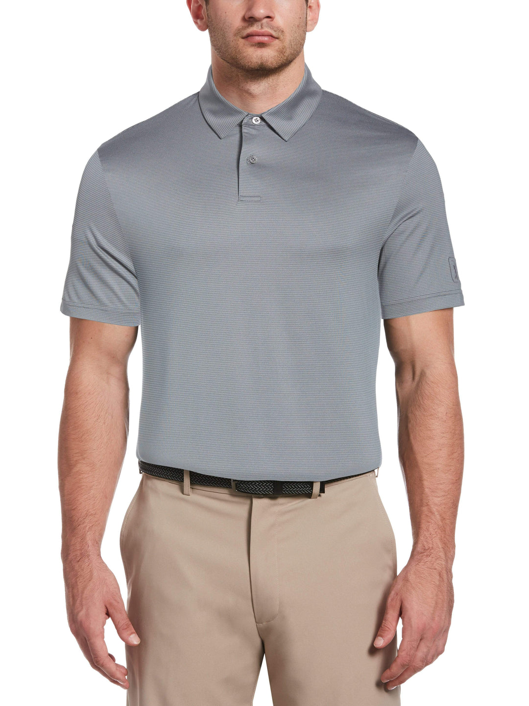 Men's Fine Line Jacquard Polo