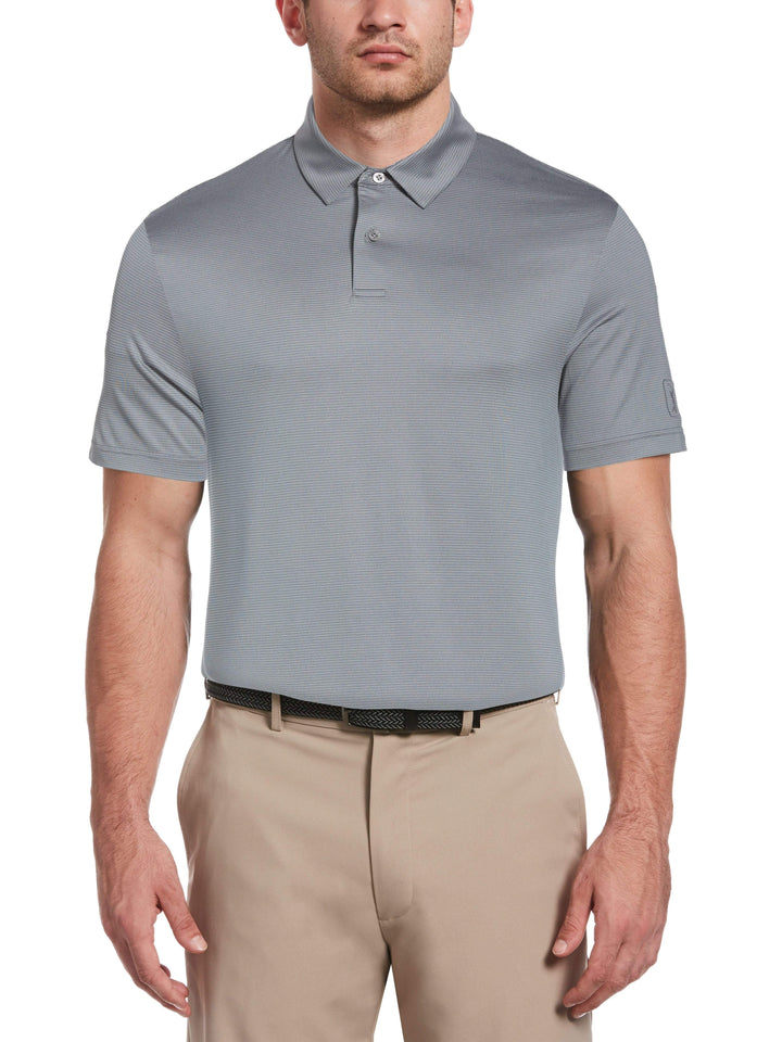 Men's Fine Line Jacquard Polo