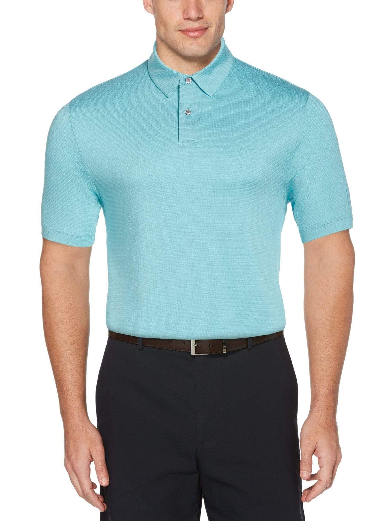 Men's Fine Line Jacquard Print Polo – Golf Apparel Shop