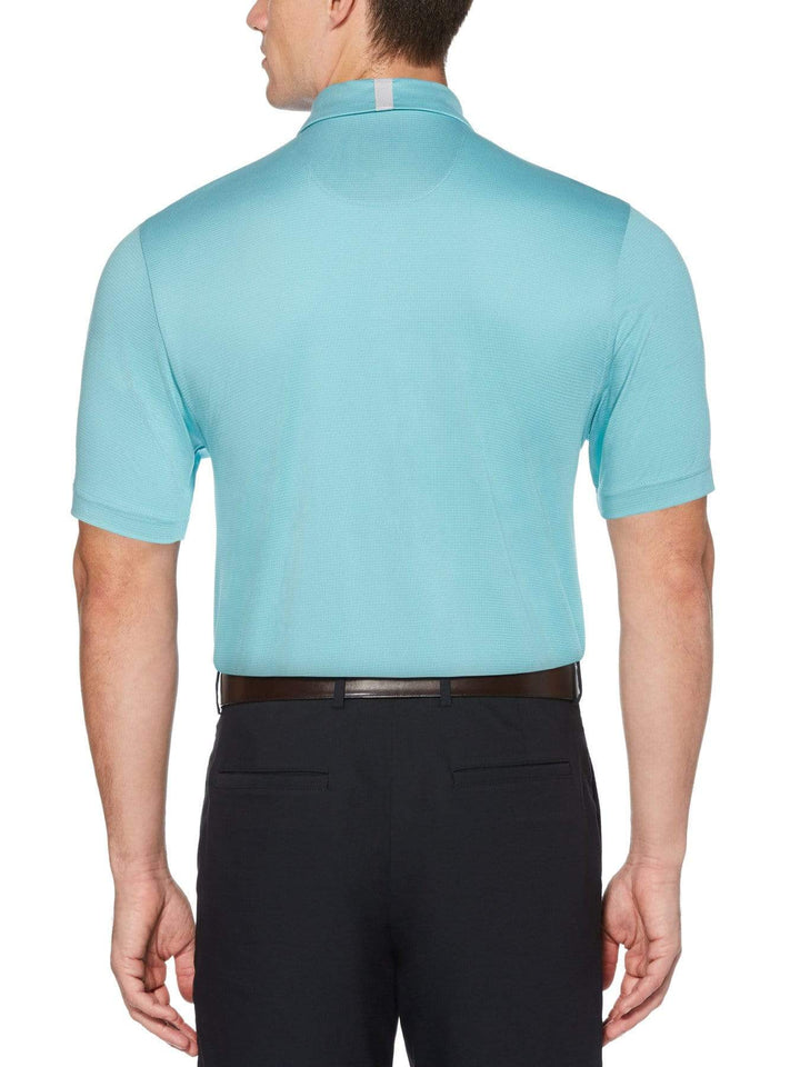 Men's Fine Line Jacquard Print Polo