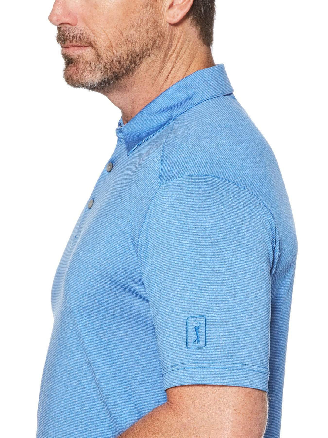 Men's Fine Line Yarn Dyed Short Sleeve Polo