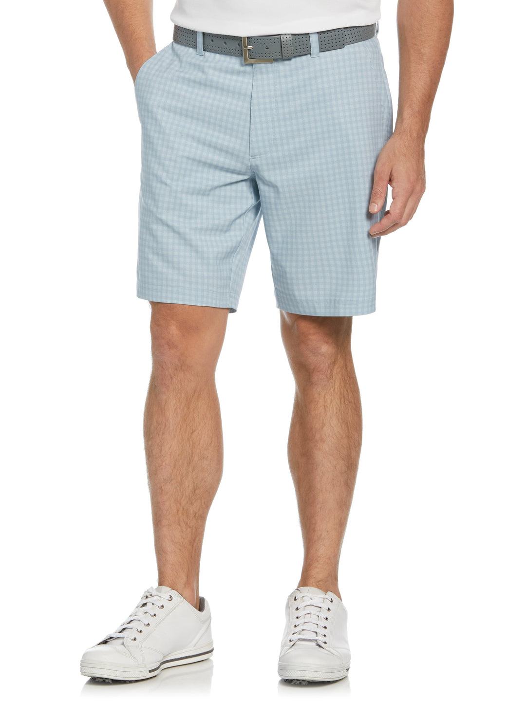 Flat Front 9" Coastal Plaid Golf Short (Tradewinds) 