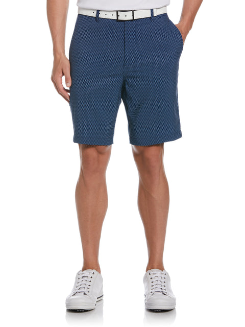 Men's Flat Front 9" Square Printed Golf Short