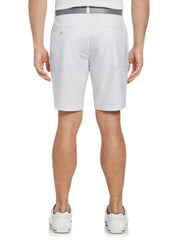 Flat Front 9" Square Printed Golf Short (Bright White) 
