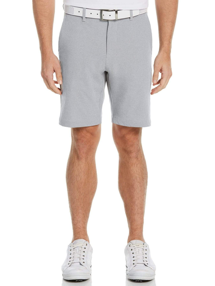 Men's Flat Front Crosshatch Textured Golf Short
