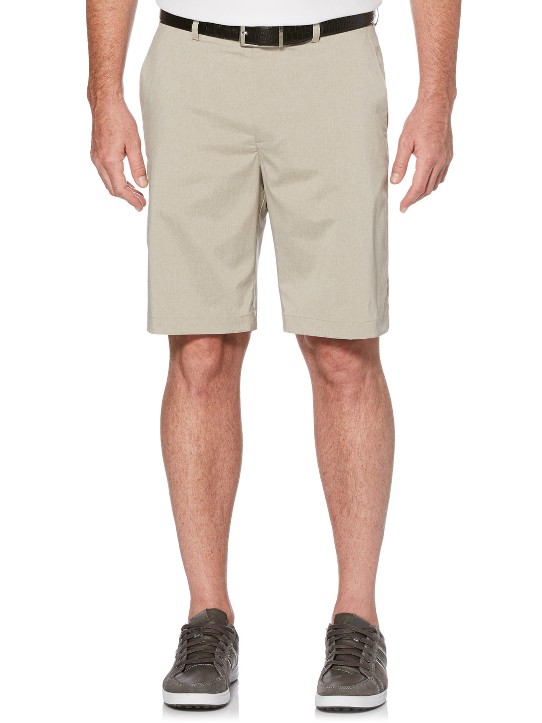 Men's Flat Front Heather Golf Short with Active Waistband