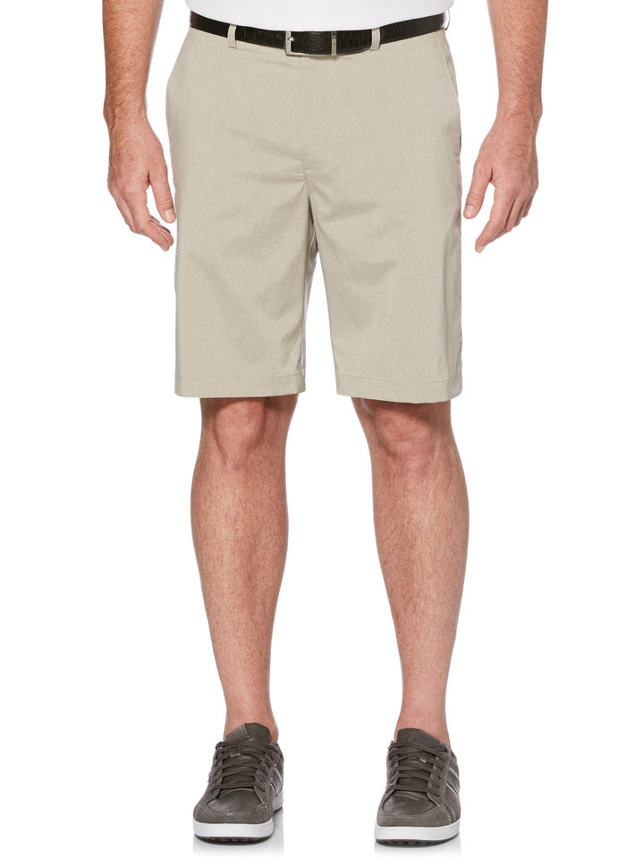 Men's Flat Front Heather Golf Short with Active Waistband