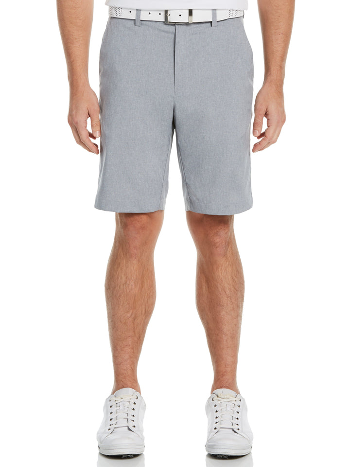 Men's Flat Front Heather Golf Short with Active Waistband