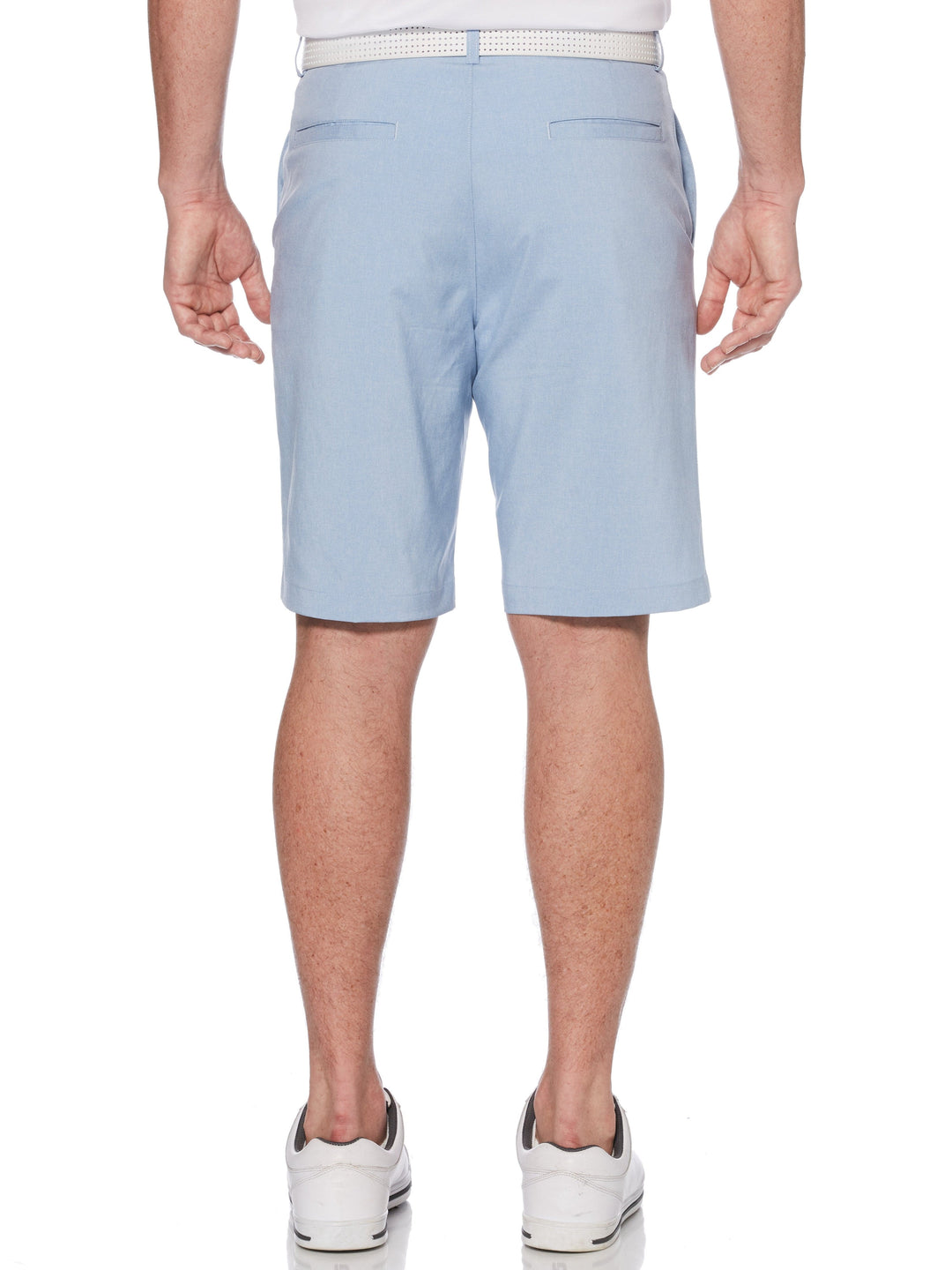Men's Flat Front Heather Golf Short with Active Waistband