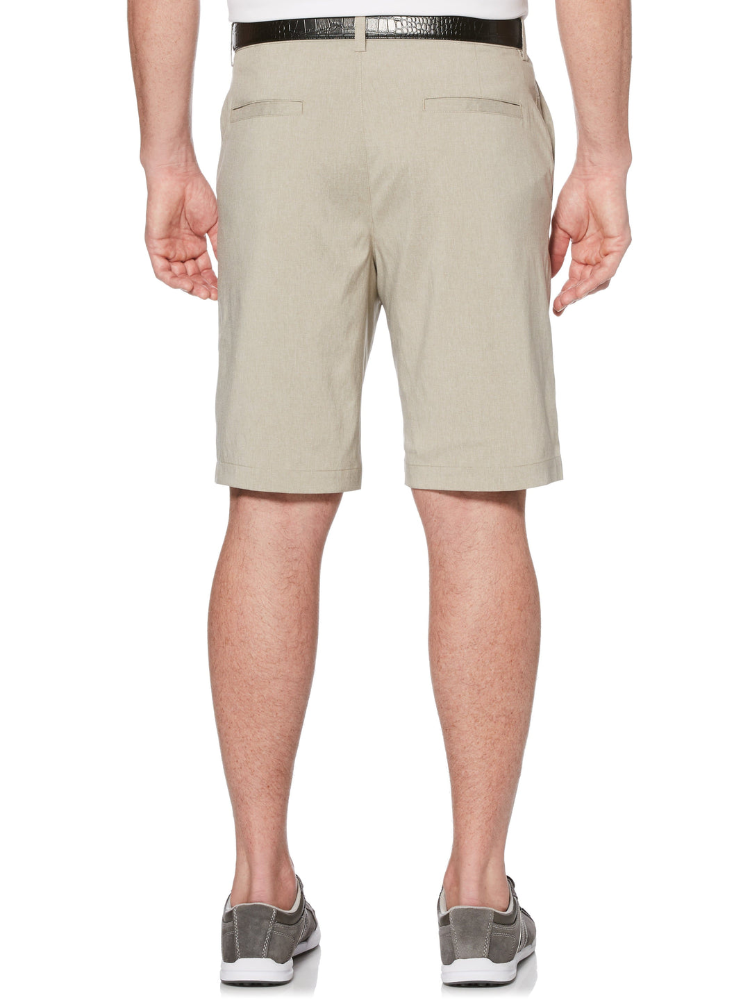 Men's Flat Front Heather Golf Short with Active Waistband
