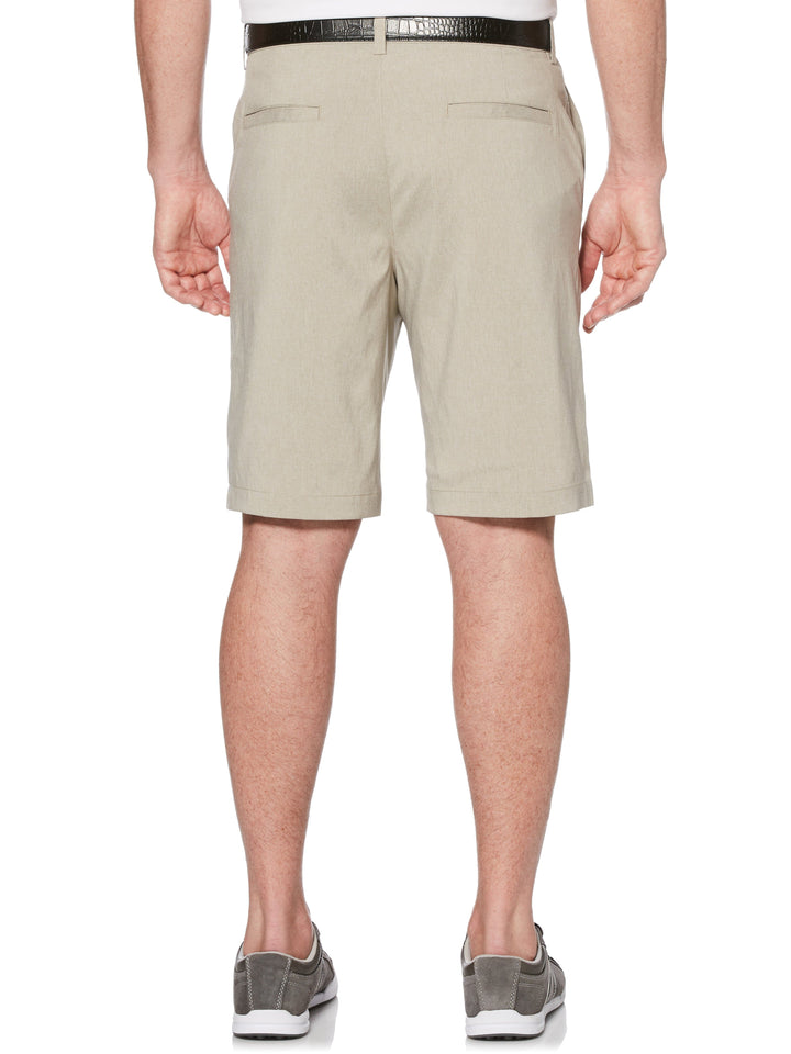Men's Flat Front Heather Golf Short with Active Waistband