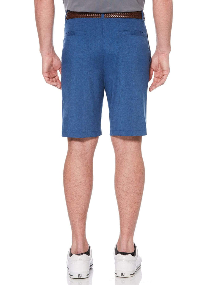 Men's Flat Front Heather Golf Short with Active Waistband