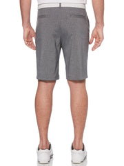 Men's Flat Front Heather Golf Short with Active Waistband
