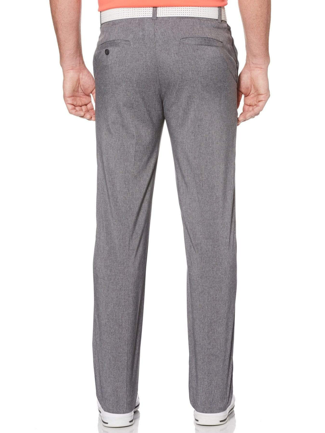 Men's Flat Front Heather Pant With Active Waistband